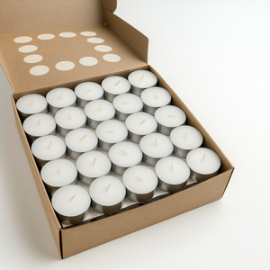 600pcs Tea Light Candles 9 Hour Burn Tealight Wedding Smokeless Crystal Wax Bulk