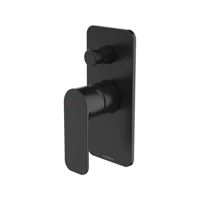 Luna Bath/Shower Mixer with Diverter Black