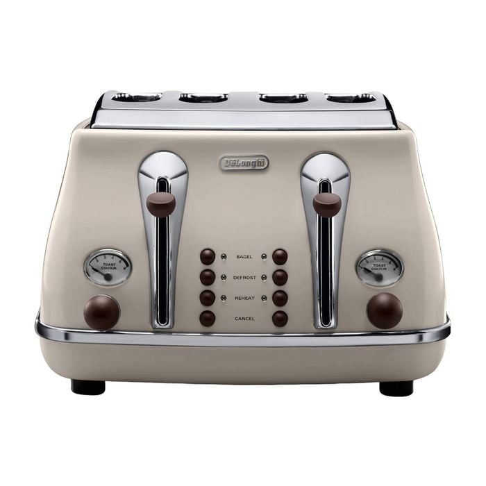 DeLonghi Beige Icona Vintage 4 Slice Toaster