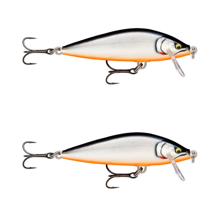2x Rapala 7.5cm Countdown Sink Hardbody Balsa Fishing Lures - Gilded SL Shad
