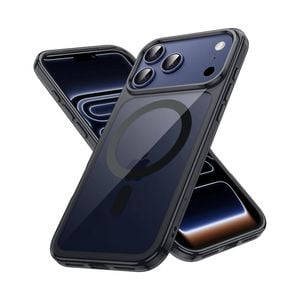 For Apple iPhone 17 Pro (6.3") Black Crystal Case Compatible with MagSafe