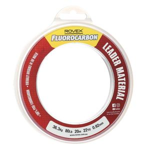 Rovex 20m clear flurocarbon fishing leader 80lb