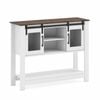 Costway Console Table 102cm Sideboard Sliding Door Cabinet Adjustable