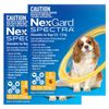 Nexgard Spectra Small Dogs (3.6 - 7.5kg) Yellow 12 Pack