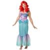 Ariel Deluxe Halloween Costume Adult Disney Little Mermaid Dress Tulle Fin Green Colour, Medium