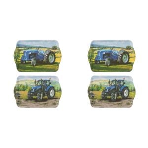 2x 2pc Ashdene Tractors Then/Now Massey Ferguson Serving Platter Scatter Tray