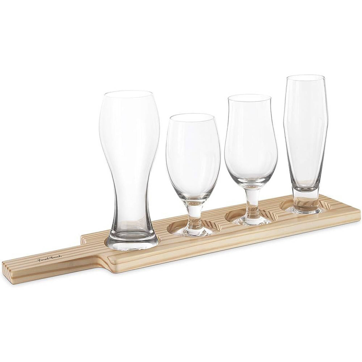 Final Touch Beer Tasting Wooden Paddle Glassware Set of 6 - Bunnings ...
