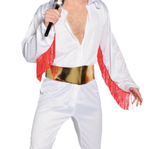 s Adult 50s Rock N' Roll Star Elvis Presley Costume Halloween Party