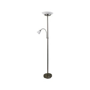 Oriel Lighting Siena LED Mother & child Floor Lamp Brushed Chrome 31cm