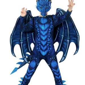 Mythical Deluxe Boys Blue Dragon Costume - Small