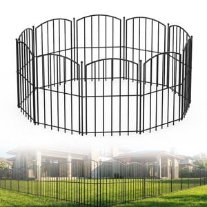 Advwin Garden Fence DIY Decorative Metal Panels Flower Bed Pet Barrier Border