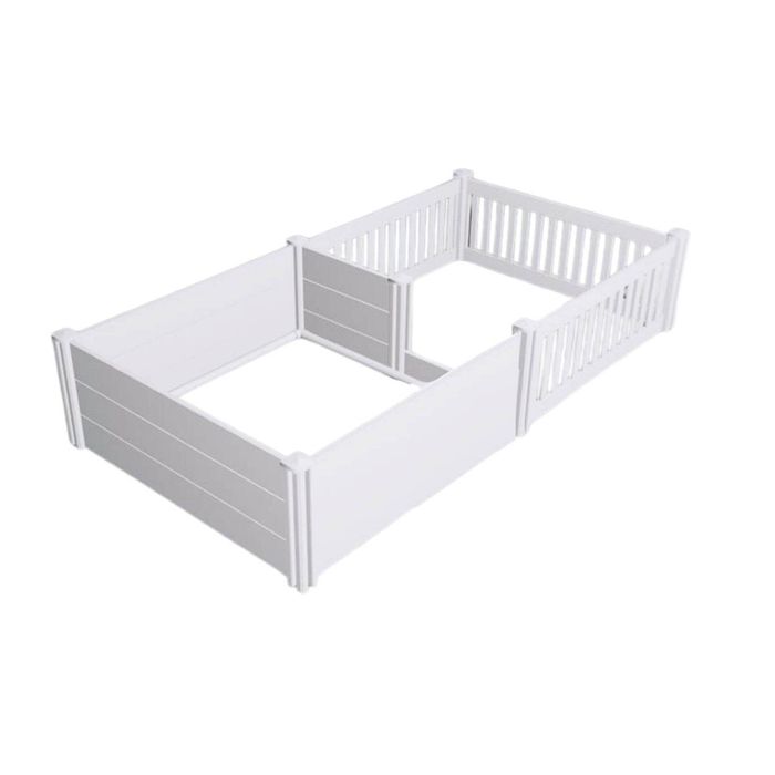 Rooster Farms 1.9m x 0.95m PVC Dog Whelping Box + Playpen Kit - Anti-Crush