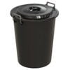 Handy Bins 80L Black Garbage Bin With Lid 