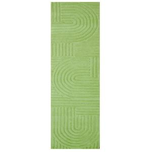Contemporary Handwoven Wool Rug-Unity 6230-Pista Green-80x300cm