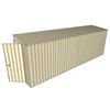 Build-A-Shed 1.2 x 6.0 x 2.0m Tunnel Shed Tunnel Hinged Door No Side Doors - Cream