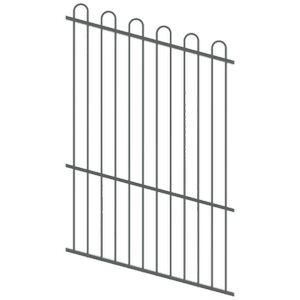 ProtectorAl 0350-1200W x 1800H Monument Loop Top Pool Fence Panel Raked Up to 15º