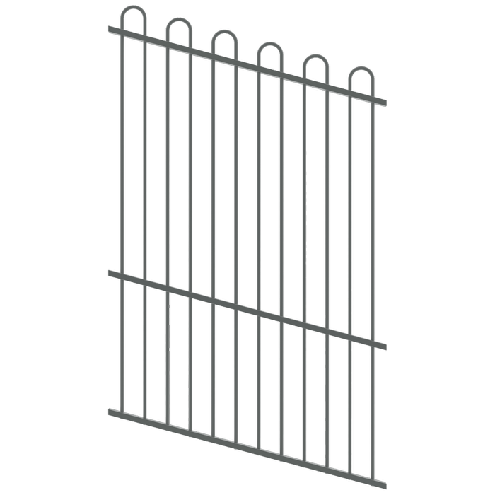 ProtectorAl 0350-1200W x 1800H Monument Loop Top Pool Fence Panel Raked Up to 15º