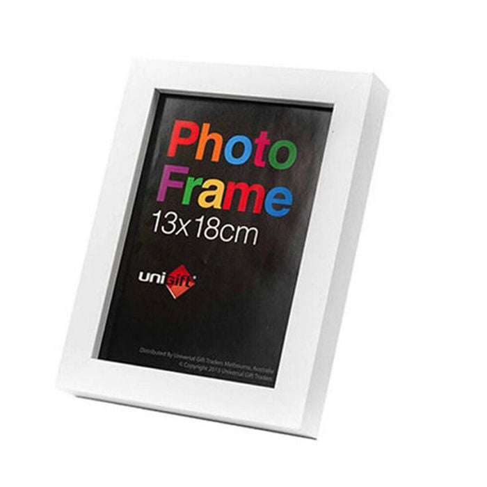 Unigift Wooden/Glass Home Decor Picture Photo Frame 13x18cm White