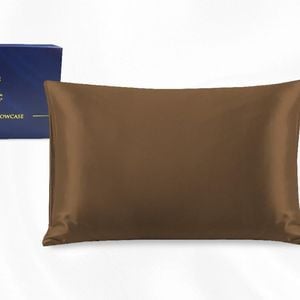 Luxor Crown Chocolate One Piece 100% Pure Two-Side Silk Mulberry Pillowcase