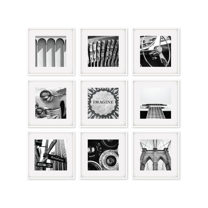 Cooper & Co. Pack Of 9 Square Frame White