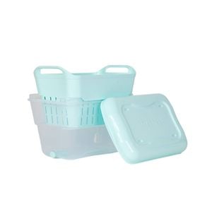Strucket 4.5L Strainer Bucket with Lid Aqua / Clear