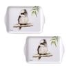2pc Ashdene Bush Buddies Melamine 21x14.2cm Scatter Tray - Kookaburra