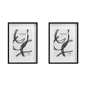 2PK Unigift Downton 29.7x42cm MDF/Glass Matt A3 Picture Frame - Black