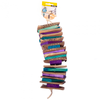 Avi One Bird Toy Wooden Blocks And Corrugated Board With Straw 35cm (22483)