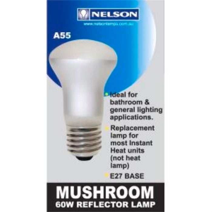 Nelson 60W E27 Mushroom Reflector Lamp