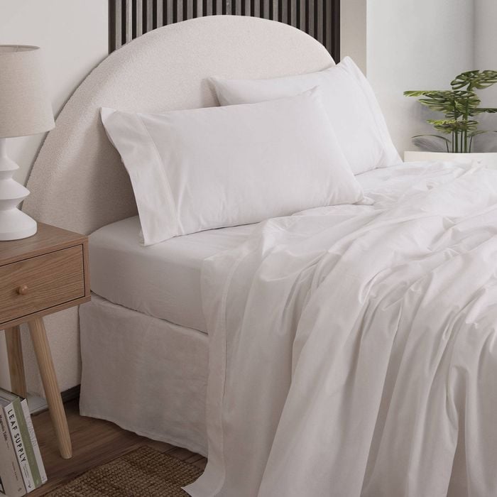Royal Comfort Vintage Wash Cotton Sheet Set White King