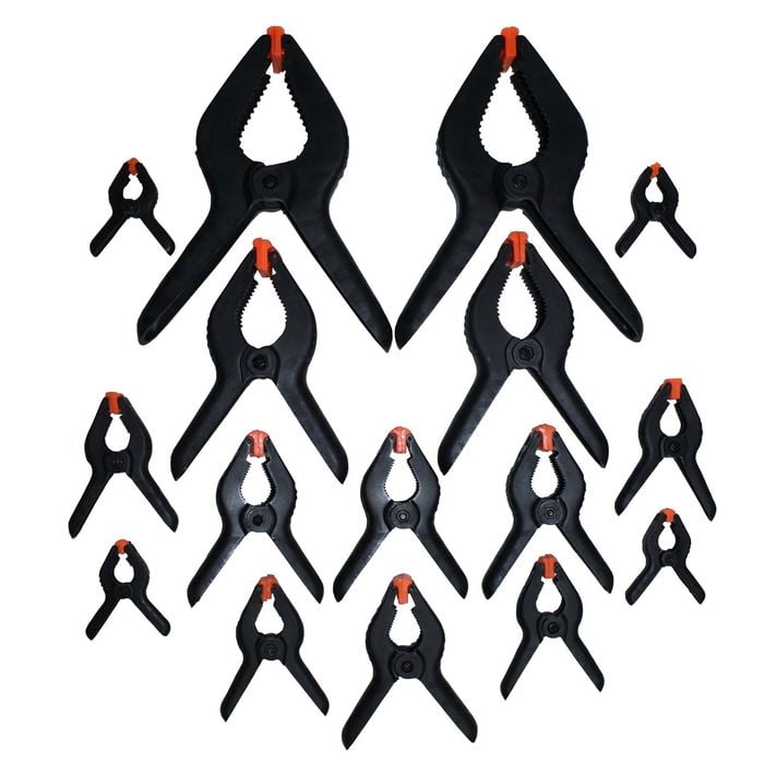 Craftright Assorted Nylon Spring Clamp - 16 Pack