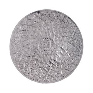 Ssh Collection Lanka 66cm Wide Spiral Floral Wall Art - Polished Aluminium