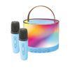 Laser Mini RGB Karaoke Speaker With 2 Wireless Mics (Blue)