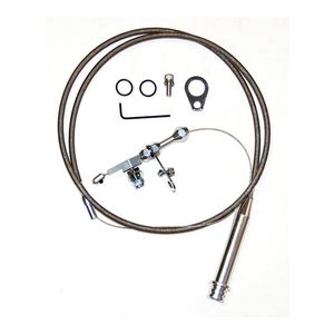 Cal Custom Flexible Kickdown Cable Kit GM 700R-4 Braided Stainless Steel