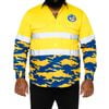 NRL Eels 'Camo' Hi-Vis L/S Cotton Drill Shirt - XL