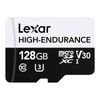 Lexar 128GB High-Endurance microSDXC UHS I C10 UHS Memory Card [LMSHGED128G-BCNNG]