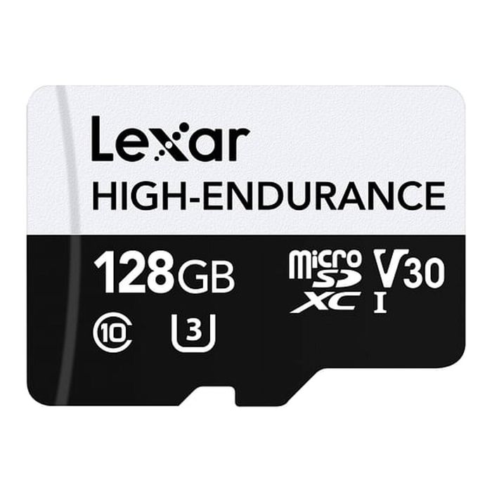 Lexar 128GB High-Endurance microSDXC UHS I C10 UHS Memory Card [LMSHGED128G-BCNNG]