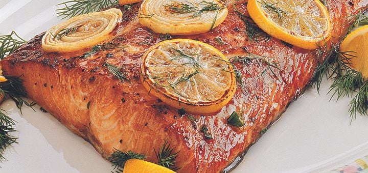 Lemon roasted salmon