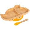 Bamboo Dinosaur Baby Weaning Plate & Fork Set