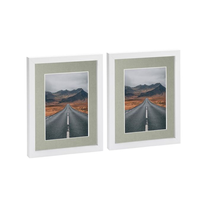 Nicola Spring Photo Frames with 5" x 7" Mount - 8" x 10" - White - Pack of 2