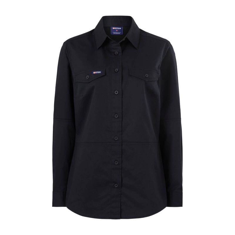 Size 10 Black Womens Long Sleeve Shirt