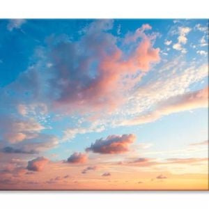 Beautiful Colored Cloudy Evening Sky   Print 100% Australian Made 150 x 100cm  (Stretched)