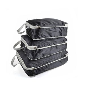 Catzon 3 Set Expandable Compression Packing Cubes for Travel-Black