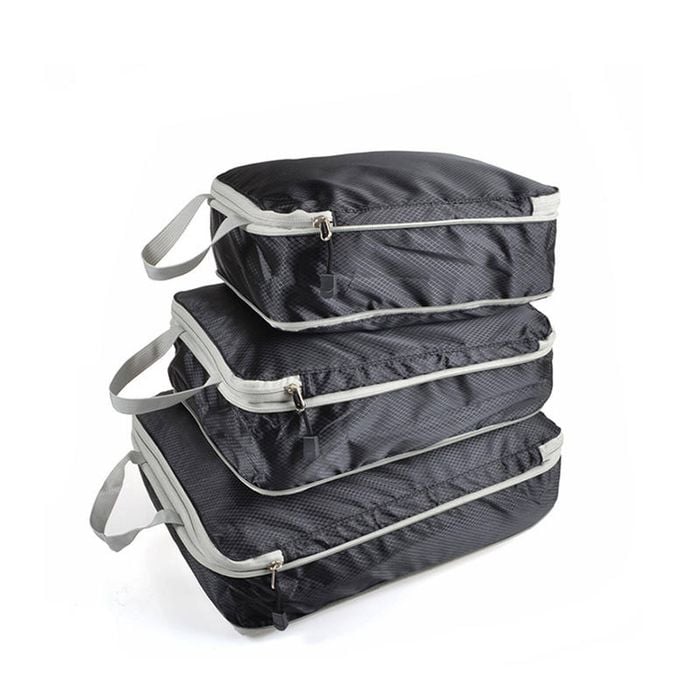 Catzon 3 Set Expandable Compression Packing Cubes for Travel-Black
