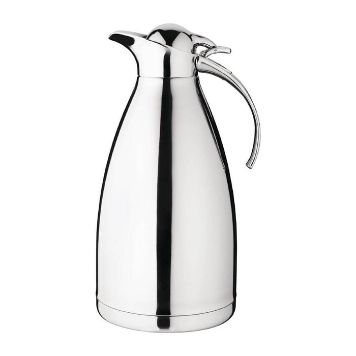 Olympia Vacuum Jug Polished Double Wall Stainless Steel Beverage Server 2ltr