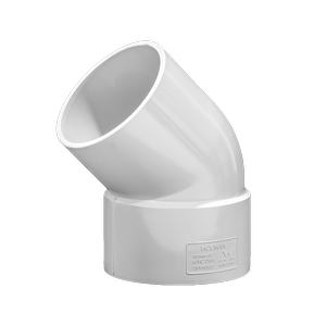 Holman 65mm 45° Male And Female PVC DWV Plain Bend