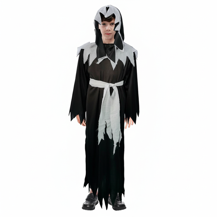 More Than Party Death Reaper Hooded Tunic Kids Halloween Costume 10-12y