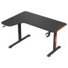 Advwin 140cm L Shaped Computer Gaming Desk with RGB LED Light Black