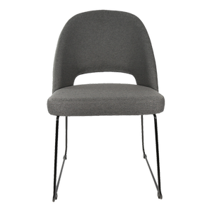 Durafurn Anthracite Fabric Semifreddo Chair with Black Sled Base