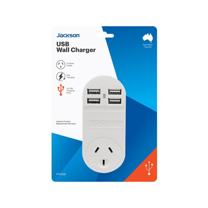 Jackson USB Charger - 4 x USB Ports